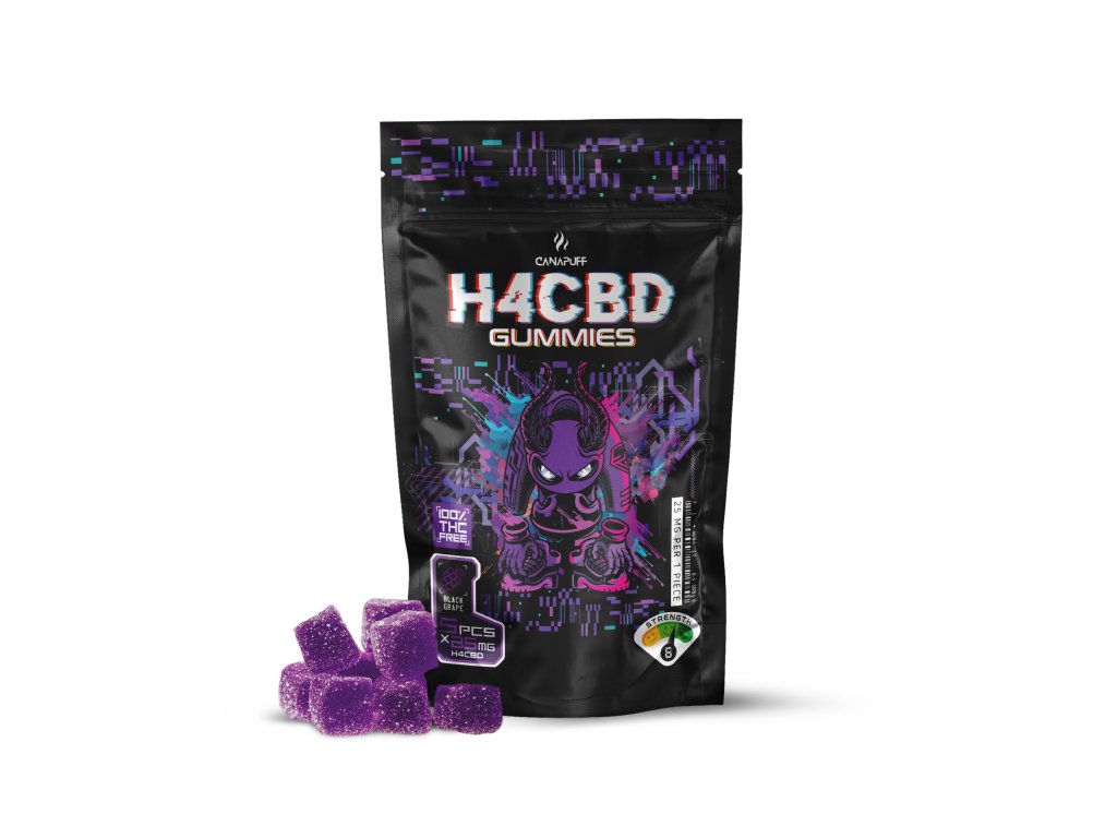 Canapuff - H4CBD Gummibärchen - Black Grape -  Restposten