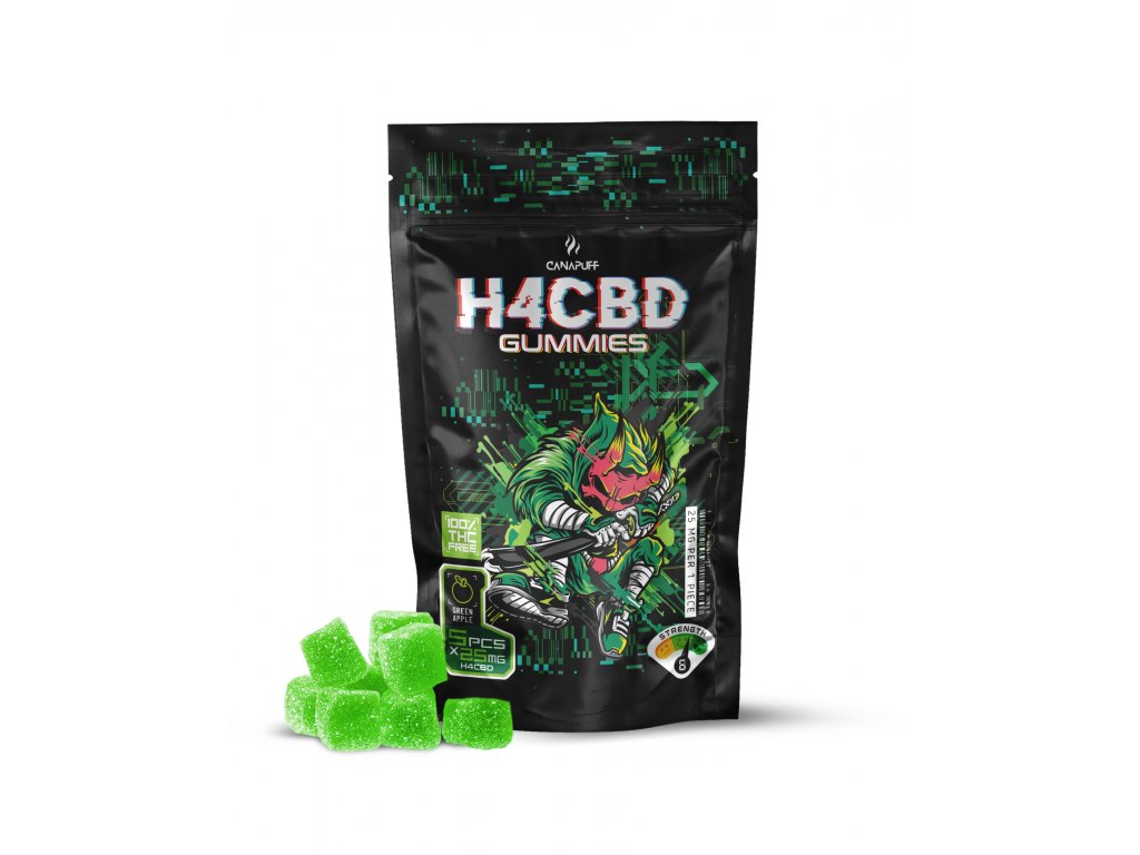 Canapuff - H4CBD Gummibärchen - Green Apple -  Restposten