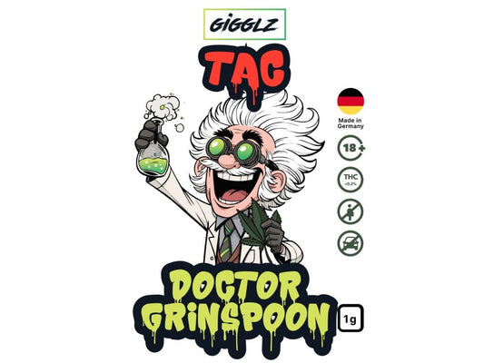 Gigglz Probierpaket TAC Kit - 2x 1G Doctor Grindspoon Blüte und TAC Vape 1ml